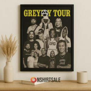 Greyday Tour Poster Black and White Rap Artist Collage Wall Art 2