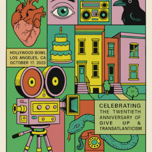 The Postal Service &Death Cab For Cutie 20th Anniversary Concert Poster