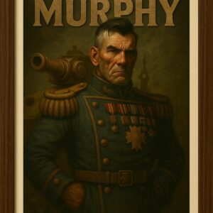 Unyielding Warrior Murphy Poster, Vintage Military Commander Wall Art Print